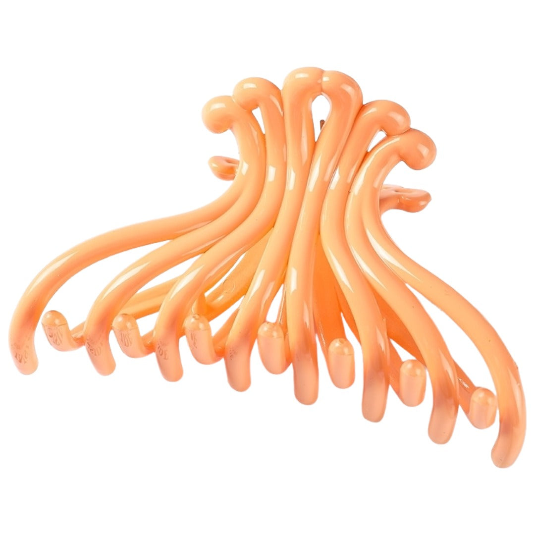 バンスクリップ ヘアクリップ レディース 女性 ヘアアクセサリー ファッション雑貨 オレンジ2【10.5cm】 バリエーション画像