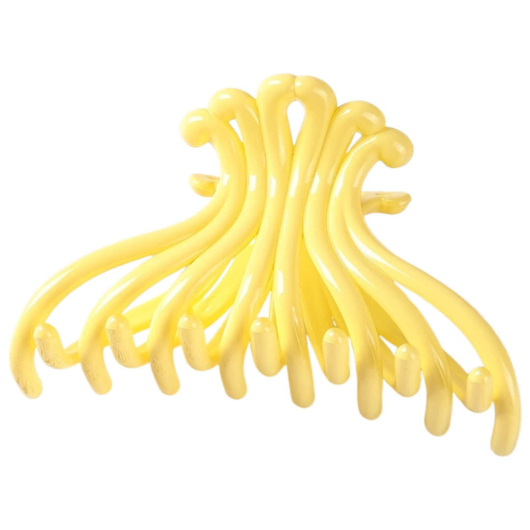 バンスクリップ ヘアクリップ レディース 女性 ヘアアクセサリー ファッション雑貨 イエロー【10.5cm】 バリエーション画像