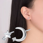ピアス スタッドピアス レディース アクセサリー プレゼント 誕生日 シンプル 上品 小さめ ラインストーン 月 星 ムーン スター 華奢 小ぶり アシンメトリー ビジュー 宝石風 天然石風 シルバーカラー 普段使い お出かけ お呼ばれ かわいい 可愛い おしゃれ きれいめ 女性 彼女 妻 嫁 大人女子 婦人 ガールズ ギフト 贈り物 記念日 母の日