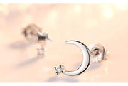 ピアス スタッドピアス レディース アクセサリー プレゼント 誕生日 シンプル 上品 小さめ ラインストーン 月 星 ムーン スター 華奢 小ぶり アシンメトリー ビジュー 宝石風 天然石風 シルバーカラー 普段使い お出かけ お呼ばれ かわいい 可愛い おしゃれ きれいめ 女性 彼女 妻 嫁 大人女子 婦人 ガールズ ギフト 贈り物 記念日 母の日