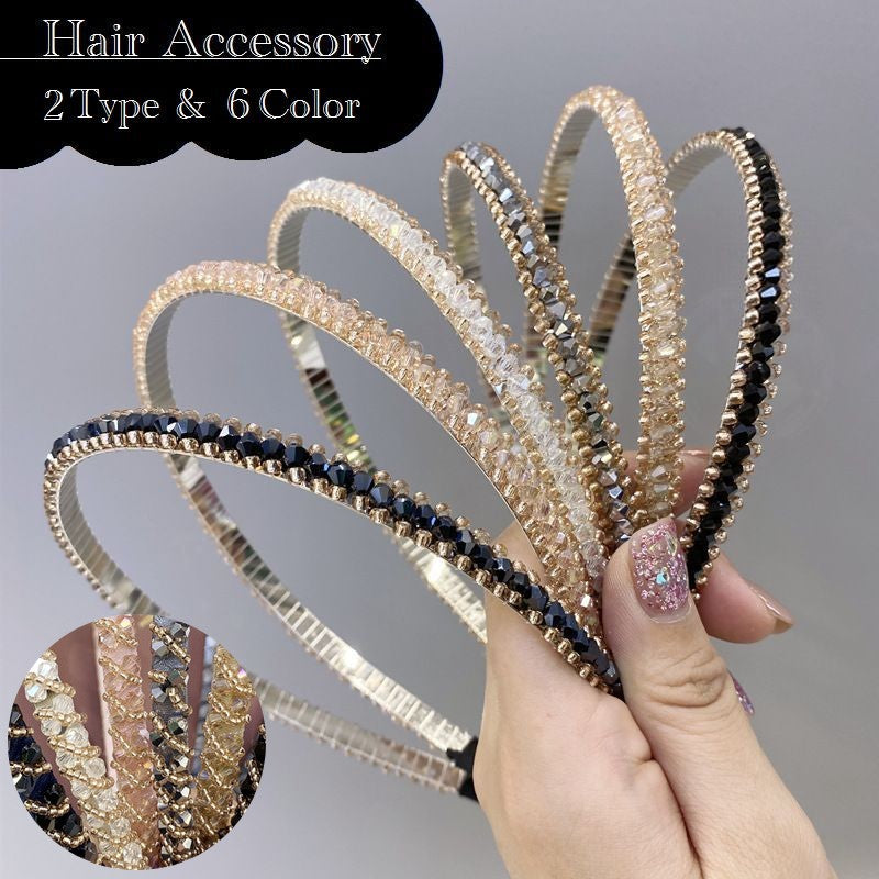 カチューシャ レディース ヘアアクセサリー 髪飾り ラインストーン ツイスト 商品画像