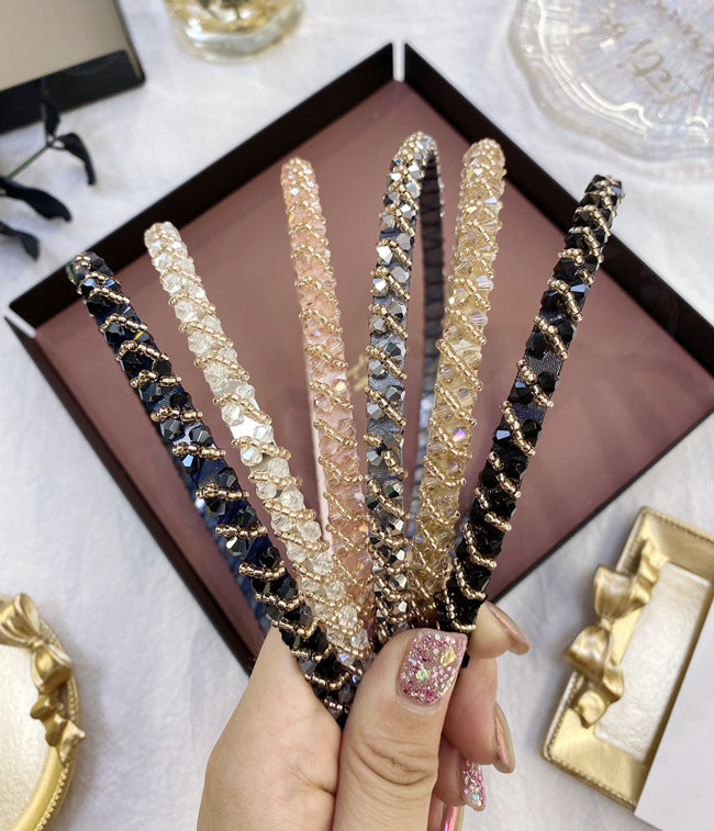 カチューシャ レディース ヘアアクセサリー 髪飾り ラインストーン ツイスト 商品画像4