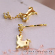 ピアス レディース 女性 アクセサリー スタッドピアス 猫 ネコ かわいい キュート おしゃれ 上品 高級感