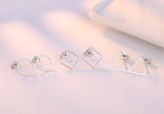 ピアス スタッドピアス レディース アクセサリー シンプル 丸 円 三角 四角 ラウンド サークル トライアングル スクエア 図形 幾何学 普段使い おしゃれ 女性 彼女 妻 嫁 大人女子 婦人 ガールズ ギフト 贈り物 母の日
