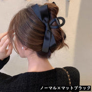 バンスクリップ ヘアクリップ レディース ヘアアクセサリー 髪留め 髪飾り 大きめ ビッグリボン ヘアアレンジ まとめ髪 可愛い