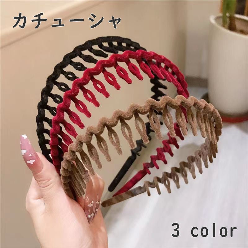 カチューシャ コーム付き レディース ヘアアクセサリー 髪飾り 前髪留め 商品画像