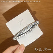 ヘアピン 2個セット レディース 女性 へアクセサリー パッチン留め ラインストーン キラキラ 髪留め 髪飾り ヘアアレンジ かわいい おしゃれ 普段使い