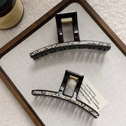 ヘアクリップ バンスクリップ レディース ラインストーン ばね式 弓なり ヘアアクセサリー 髪留め まとめ髪 髪飾り ハーフアップ ヘアアレンジ 通勤 お出かけ 普段使い 上品