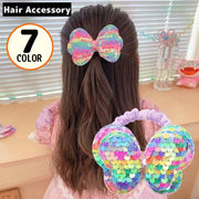 ヘアゴム シュシュ 子供 キッズ 女の子 ヘアアクセサリー 髪飾り 髪留め まとめ髪 蝶 リボン スパンコール キラキラ 可愛い