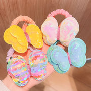 ヘアゴム シュシュ 子供 キッズ 女の子 ヘアアクセサリー 髪飾り 髪留め まとめ髪 蝶 リボン スパンコール キラキラ 可愛い