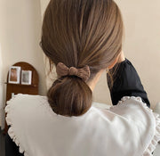 ヘアゴム 5色セット 髪ゴム ヘアアクセサリー レディース 女性 髪留め 髪飾り ヘアアレンジ まとめ髪 リボン シンプル かわいい おしゃれ ファッション小物 ブラック 黒 ブラウン 茶 ベージュ キュート 大人 子供 子ども 女の子 キッズ ナチュラルカラー