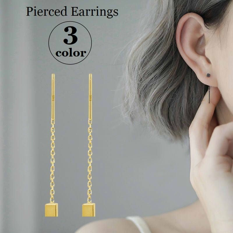アメリカンピアス レディース アクセサリー 耳飾り チェーン 四角形 商品画像
