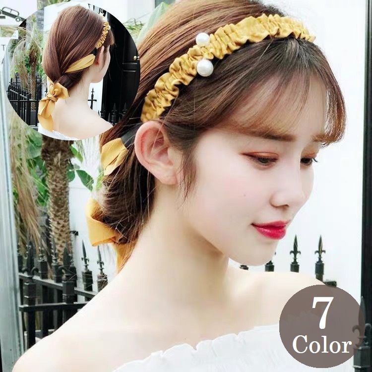 カチューシャ レディース ヘアアクセサリー 髪飾り リボン付き ヘアアレンジ 商品画像