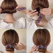 お団子メーカー シニヨンメーカー レディース 女性 ヘアアクセサリー まとめ髪 髪留め フラワー お花 リボン かわいい おしゃれ