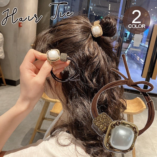 ヘアゴム ヘアアクセサリー レディース 髪ゴム まとめ髪 2重 商品画像