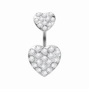 ボディピアス へそピアス 単品 1個 カーブドバーベル バナナバーベル レディース アクセサリー へそピ ハート ラインストーン キラキラ おしゃれ かわいい プレゼント 贈り物