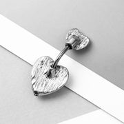 ボディピアス へそピアス 単品 1個 カーブドバーベル バナナバーベル レディース アクセサリー へそピ ハート ラインストーン キラキラ おしゃれ かわいい プレゼント 贈り物