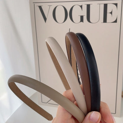 カチューシャ ヘアアクセサリー レディース 女性用 PUレザー 単色 商品画像3