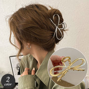 ヘアクリップ バンスクリップ レディース 女性用 ヘアアクセサリー リボン メタル 髪飾り 髪留め ヘアアレンジ 大人可愛い おしゃれ かわいい 普段使い デイリー 通勤 通学 お出かけ オフィス きれいめ 上品