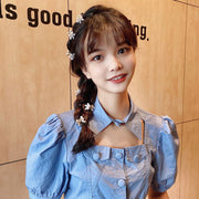 ヘアクリップ 単品 レディース 女性用 フラワー 小花 フェイクパール 小さめ コンパクト 前髪 重ね付け フェミニン ガーリー きれいめ おしゃれ かわいい シンプル 大人可愛い 髪飾り 髪留め ヘアアレンジ 女性用 婦人用 ファッション小物