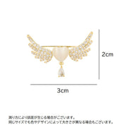 ブローチ レディース 女性用 アクセサリー 天使の羽 エンジェル ラインストーン キラキラ おしゃれ 上品 華やか エレガント セレモニー フォーマル パーティー プレゼント