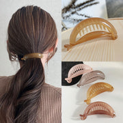 ヘアクリップ バナナクリップ レディース 女性 ヘアアクセサリー 単色 半透明 髪留め 髪飾り まとめ髪 ヘアアレンジ 簡単 かわいい シンプル
