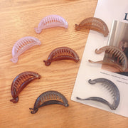 ヘアクリップ バナナクリップ レディース 女性 ヘアアクセサリー 単色 半透明 髪留め 髪飾り まとめ髪 ヘアアレンジ 簡単 かわいい シンプル