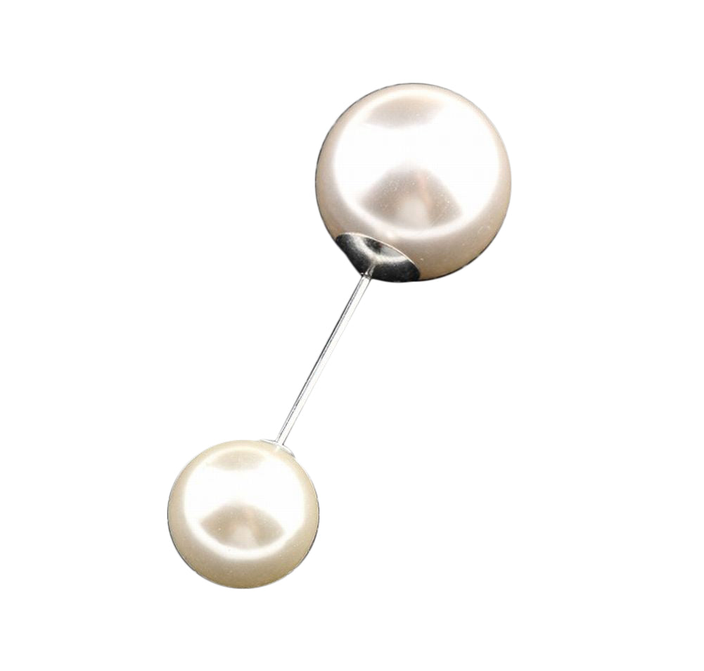 ピンブローチ ストールピン レディース アクセサリー フェイクパール ゴールドカラー シルバー バリエーション画像