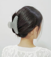 バンスクリップ ヘアクリップ レディース ヘアアクセサリー 髪留め 髪飾り 大きめ キラキラ ラメ クリア 半透明 ヘアアレンジ