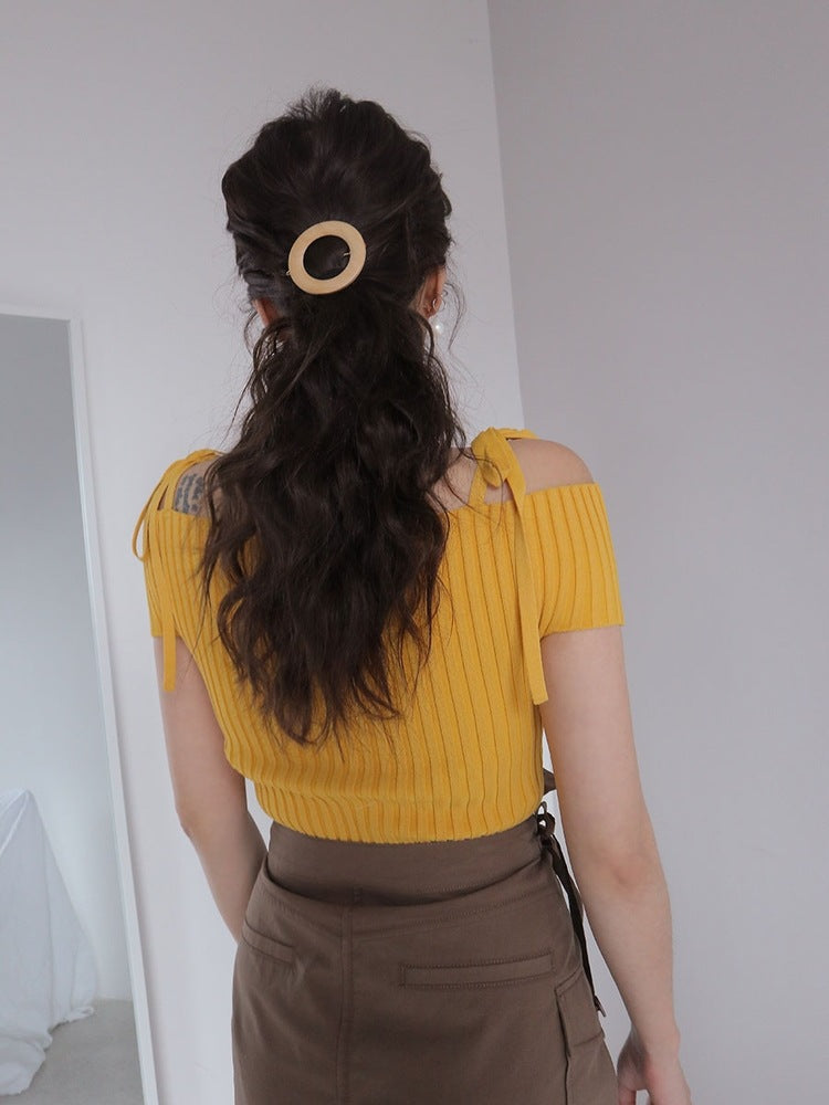 ヘアゴム レディース 大人 木製 ウッド 上品 商品画像3