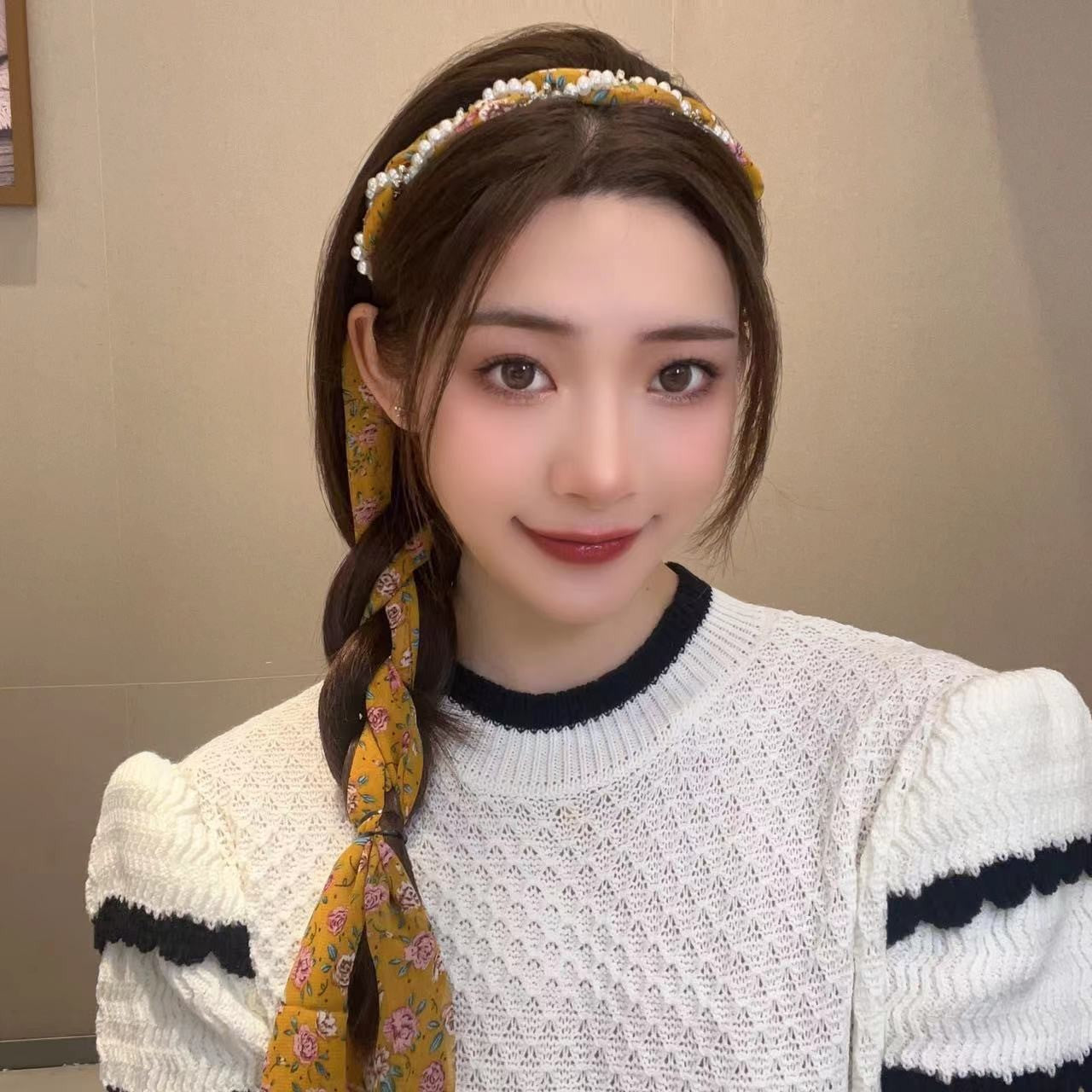 ヘアアクセサリー ヘアバンド キッズ レディース 花柄 フェイクパール 商品画像5