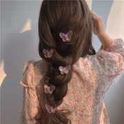 ヘアクリップ くちばしクリップ 5個セット ヘアアクセサリー 蝶々 バタフライ クリア 透明 レディース 女性 婦人 キッズ 子ども 子供 女の子 おしゃれ かわいい アクセント ワンポイント 発表会 まとめ髪 ヘアアレンジ