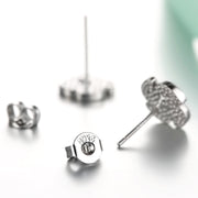 スタッドピアス キャッチピアス レディース アクセサリー 耳飾り 風車 クローバー 黒 可愛い おしゃれ 女性用 婦人 プレゼント 贈り物 ギフト 記念日 誕生日 外出 お出掛け デート ファッション小物 服飾小物