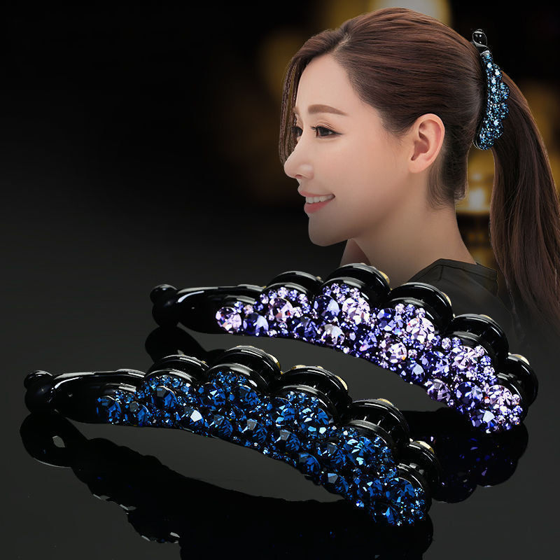 ヘアクリップ バナナクリップ レディース 女性 ヘアアクセサリー ラインストーン 商品画像3