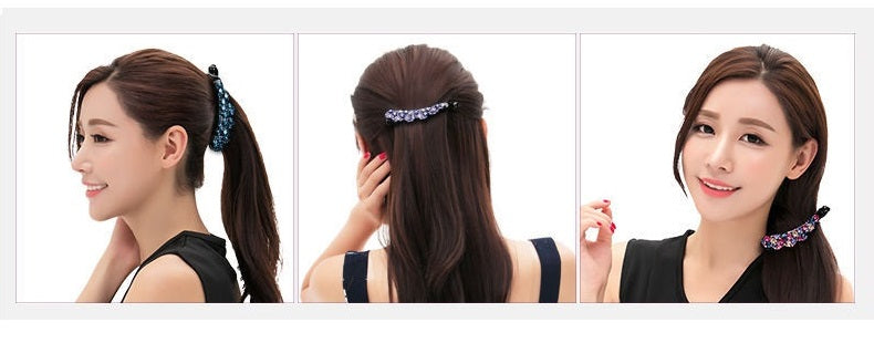 ヘアクリップ バナナクリップ レディース 女性 ヘアアクセサリー ラインストーン 商品画像5