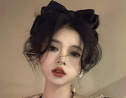 バンスクリップ ヘアクリップ レディース ヘアアクセサリー 髪留め 髪飾り リボン 大きめ 無地 ヘアアレンジ まとめ髪 可愛い