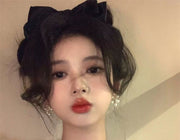 バンスクリップ ヘアクリップ レディース ヘアアクセサリー 髪留め 髪飾り リボン 大きめ 無地 ヘアアレンジ まとめ髪 可愛い