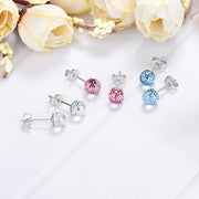 スタッドピアス レディース 女性用 アクセサリー ゴールドカラー シルバーカラー 6mm 8mm 玉 多面カット ダイヤカット ストーン キラキラ 上品 エレガント 華やか シンプル 高見え 高級感 大人かわいい キュート カジュアル おしゃれ 耳飾り 普段使い 婦人 普段使い ファッション小物 プレゼント 贈り物 ギフト 誕生日 記念日 お出かけ プチギフト ピンク ブルー レッド 赤 パープル 紫 カラフル クリア