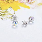 スタッドピアス レディース 女性用 アクセサリー ゴールドカラー シルバーカラー 6mm 8mm 玉 多面カット ダイヤカット ストーン キラキラ 上品 エレガント 華やか シンプル 高見え 高級感 大人かわいい キュート カジュアル おしゃれ 耳飾り 普段使い 婦人 普段使い ファッション小物 プレゼント 贈り物 ギフト 誕生日 記念日 お出かけ プチギフト ピンク ブルー レッド 赤 パープル 紫 カラフル クリア