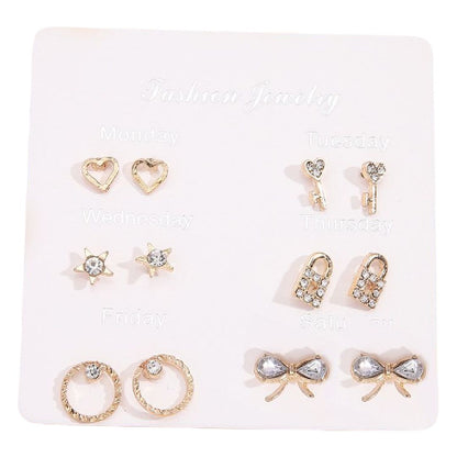 スタッドピアス キャッチピアス 6点セット 7点セット レディース アクセサリー 12271 バリエーション画像