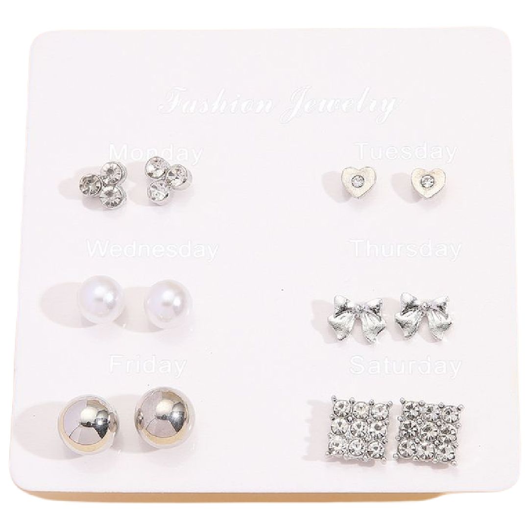 スタッドピアス キャッチピアス 6点セット 7点セット レディース アクセサリー 12291 バリエーション画像