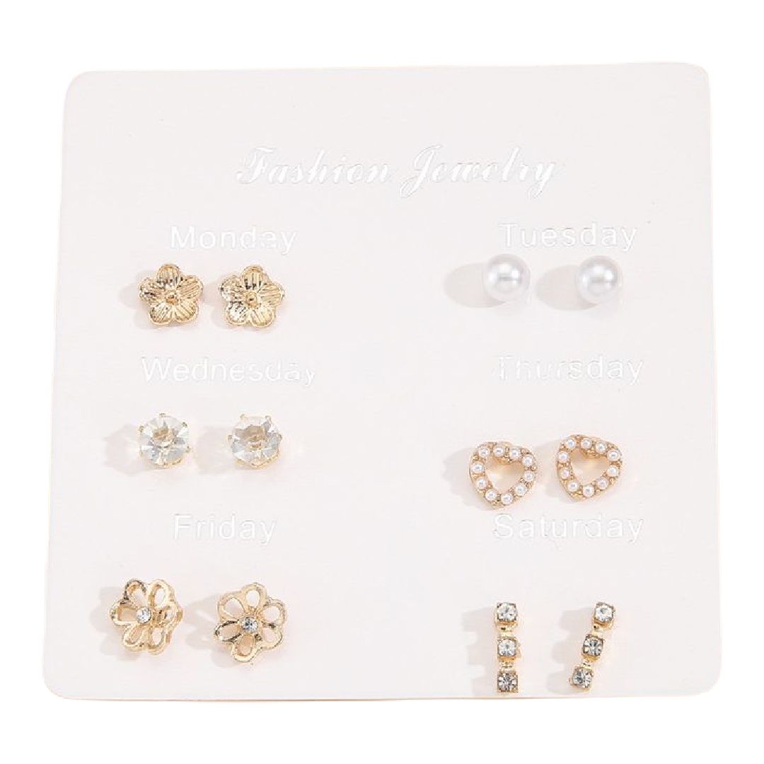 スタッドピアス キャッチピアス 6点セット 7点セット レディース アクセサリー 12301 バリエーション画像