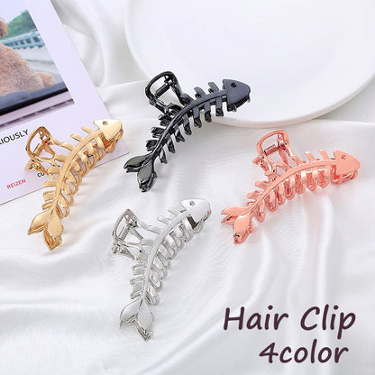 ヘアクリップ レディース ヘアアクセサリー バンスクリップ 髪留め フィッシュボーンヘアクリップ 商品画像