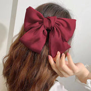 バレッタ 髪留め リボン レディース 女性 婦人 女子 蝶結び 大きめ ヘアアクセサリー 光沢 上品 髪飾り ヘアアレンジ おしゃれ かわいい デイリー 普段使い お出かけ