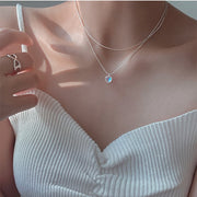 ネックレス ペンダント 2連 レディース アクセサリー ラインストーン クリスタル風 チェーン ハート 華奢 上品 虹 レインボー 可愛い カジュアル フォーマル プレゼント ギフト 贈り物 お祝い 記念日 誕生日 デート 女子会 パーティー 入学 卒業 お呼ばれ お出かけ デイリー 普段使い 雑貨 おしゃれ きれいめ フェミニン シンプル 大人女子 女性 シルバーカラー