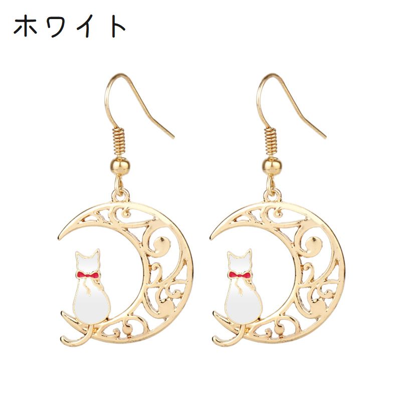ピアス フックピアス レディース アクセサリー 猫 ネコ 商品画像5