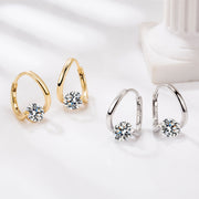 フープピアス レディース アクセサリー サークル リングタイプ 女性 ビジュー 1粒 シンプル キラキラ 高見え おしゃれ 大人可愛い 誕生日 プレゼント