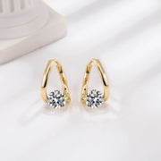 フープピアス レディース アクセサリー サークル リングタイプ 女性 ビジュー 1粒 シンプル キラキラ 高見え おしゃれ 大人可愛い 誕生日 プレゼント
