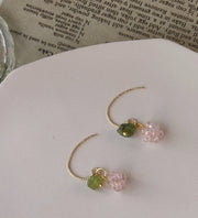 フックピアス アクセサリー レディース 女性用 フラワー 花 垂れる 半透明 チャーム 透け感 おしゃれ かわいい エレガント フェミニン お出かけ カジュアル デイリー 普段使い 婦人用 ファッション小物