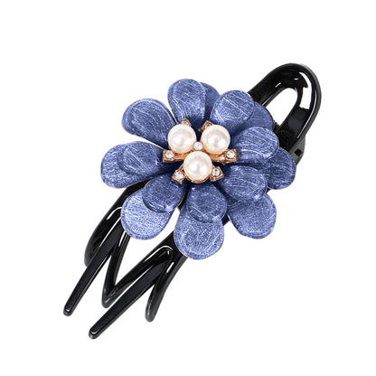バンスクリップ サイドバンス ヘアクリップ ヘアアクセサリー レディース 女性 2ブルー バリエーション画像